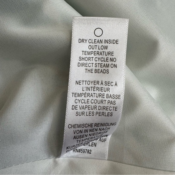 Adrianna Papell Green Dress Floral Fit & Flare Sleeveless beaded collar 10 - Picture 13 of 13